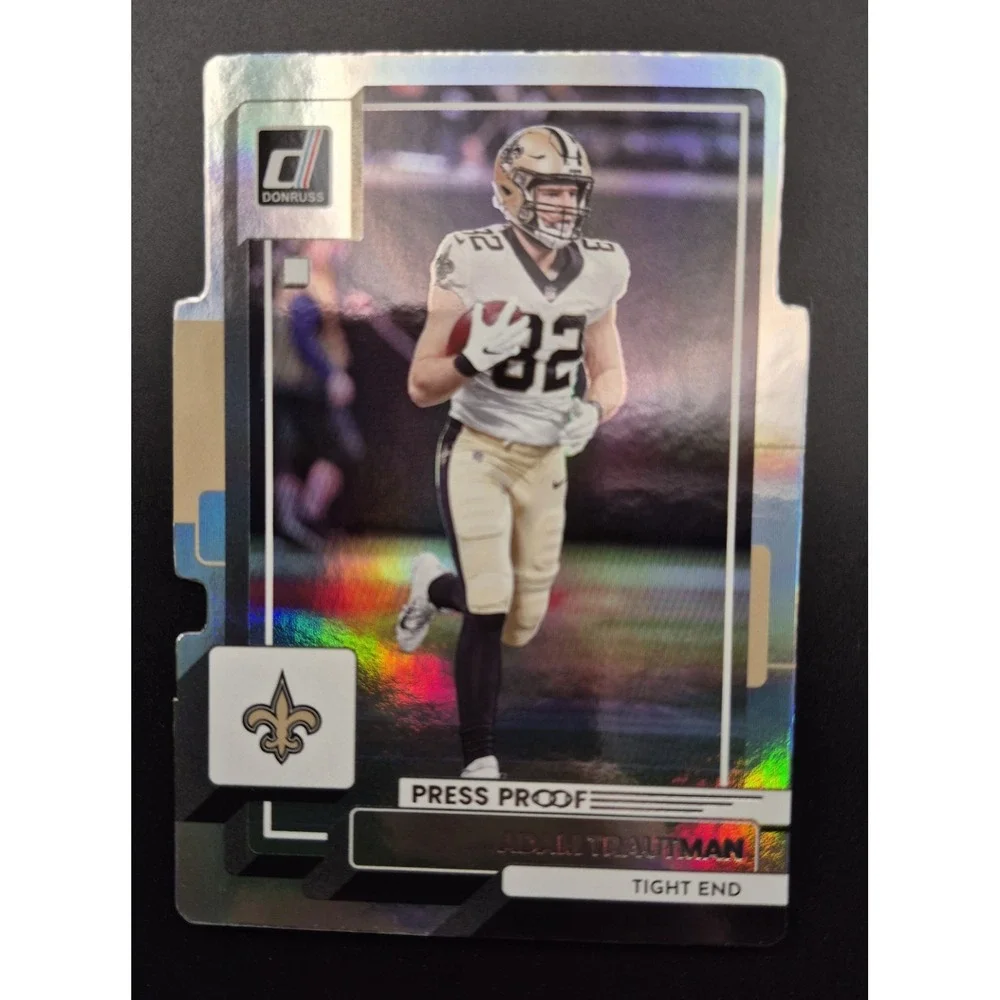 2022 Donruss Adam Trautman #245 Silver Press ProofDie-Cut /75 New Orleans Saints